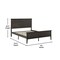 Merrick Lane Norwich Solid Wood Platform Bed Frame with Slatted Foundation, Engineered Wood Headboard and Footboard